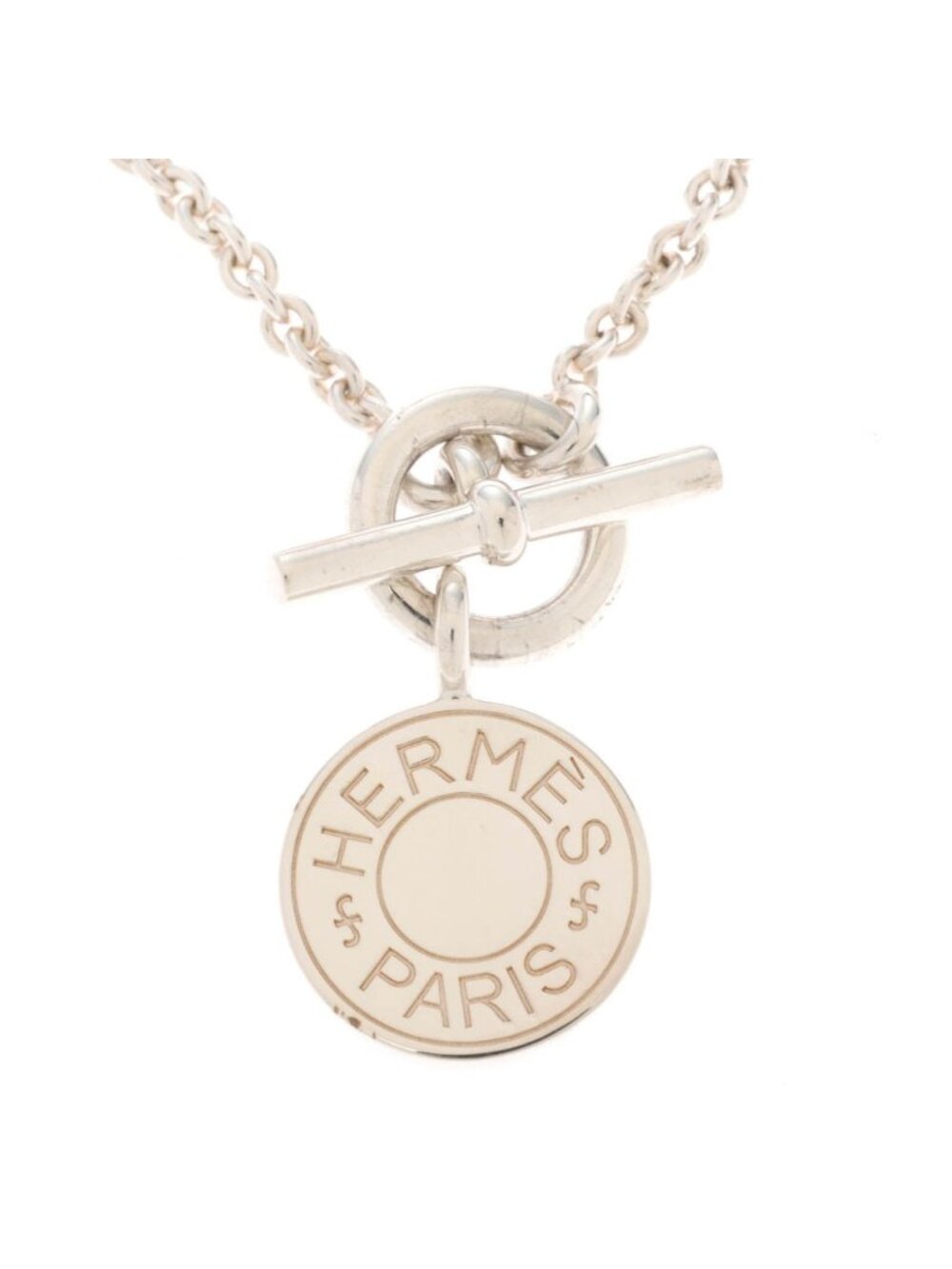 Hermes Amulette Ex-Libris NC Necklace Silver